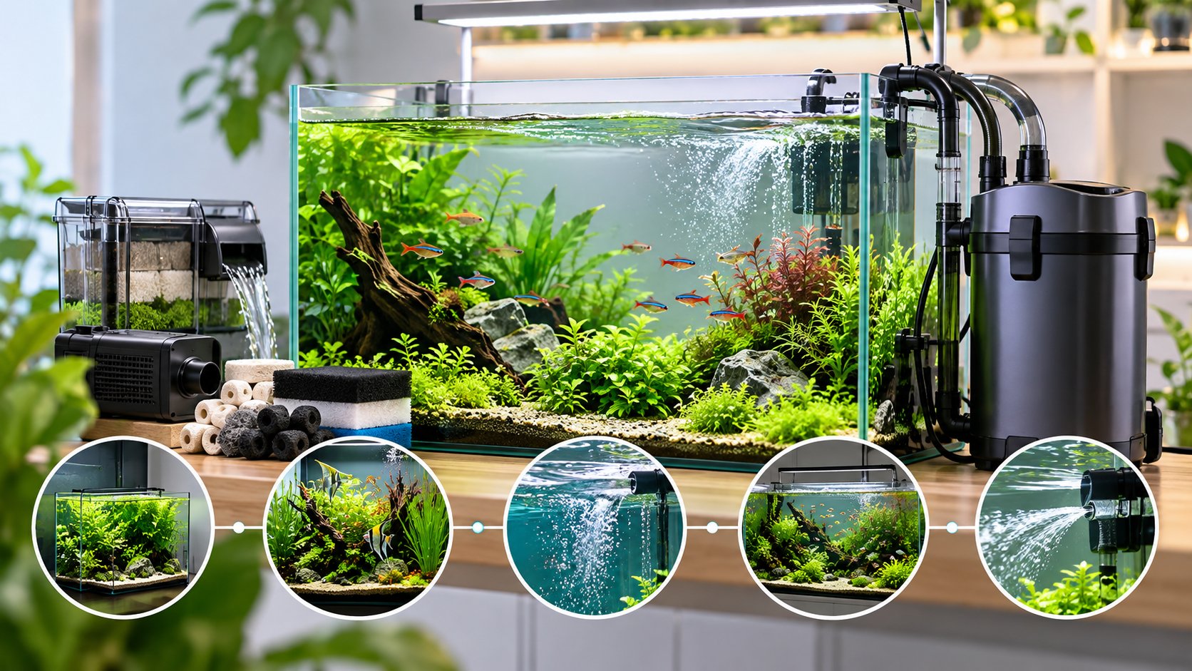 Cách chọn lưu lượng lọc bể cá theo nhu cầu thực