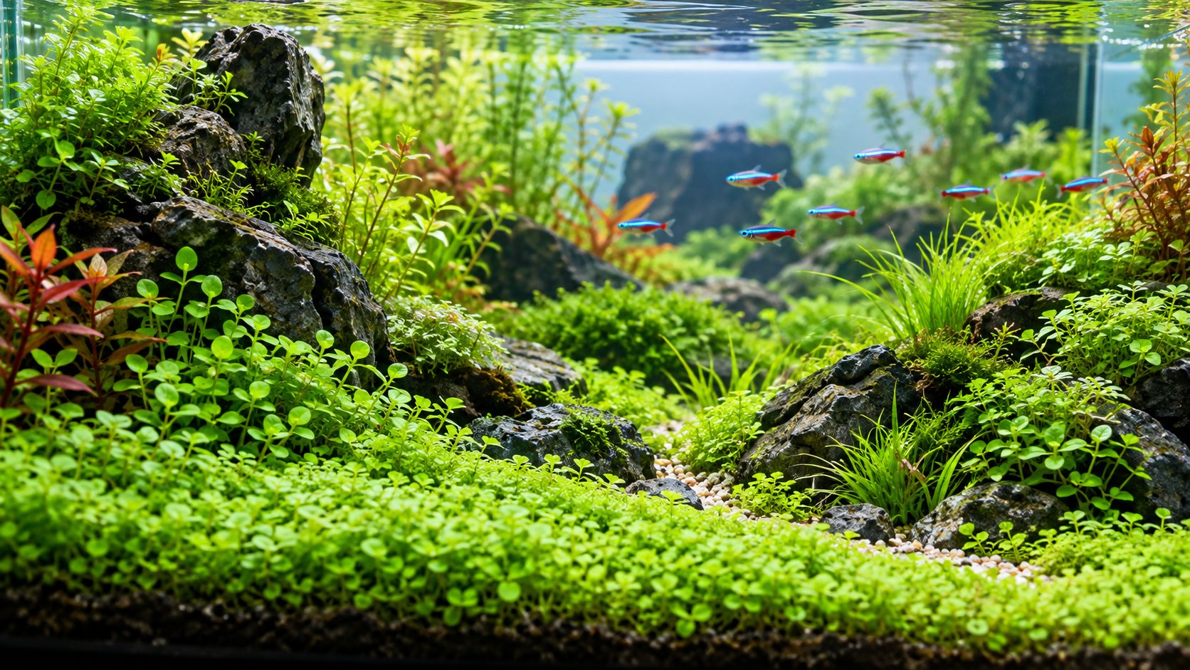 Cây tiền cảnh không cần CO2: Chọn theo điều kiện bể