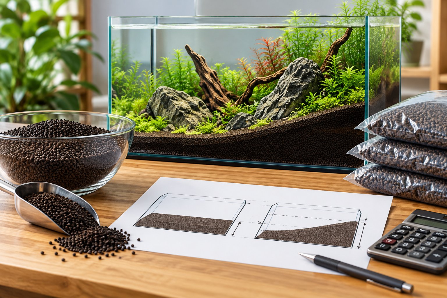 Cách tính lượng phân nền cho bể thủy sinh