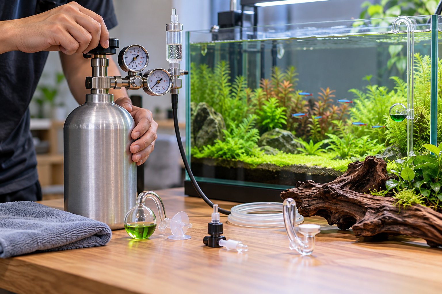 Ảnh minh hoạ: Cách chỉnh CO2 cho bể thủy sinh an toàn, dễ theo dõi