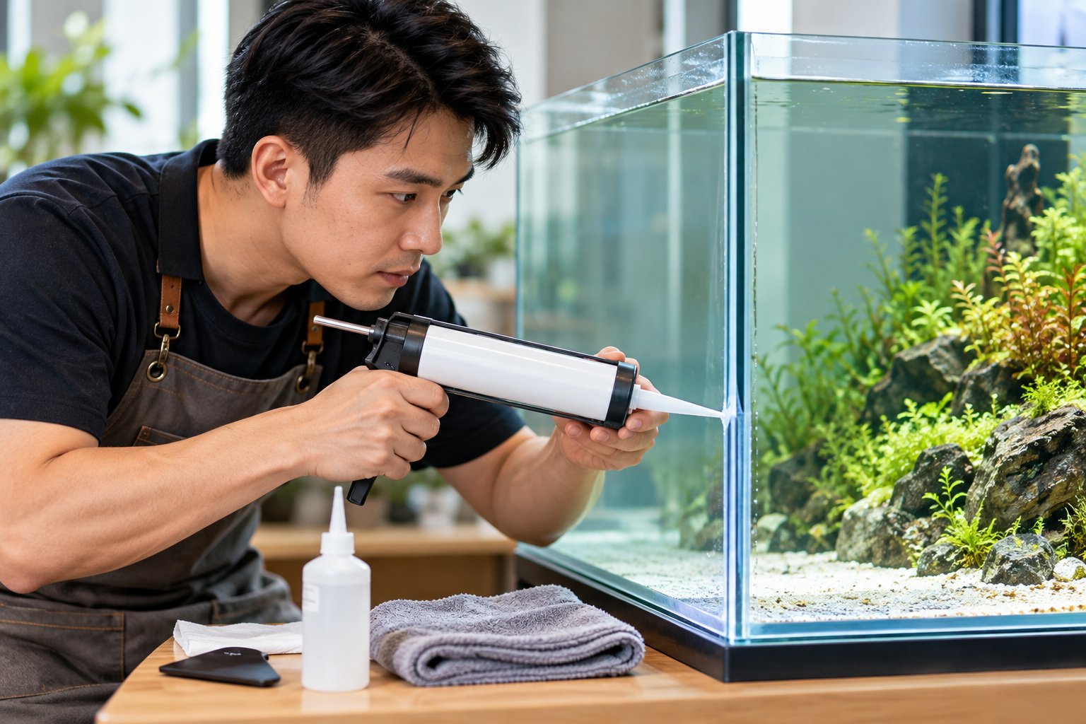 Ảnh minh hoạ: Cách thử kín hồ cá và kiểm tra rò nước an toàn
