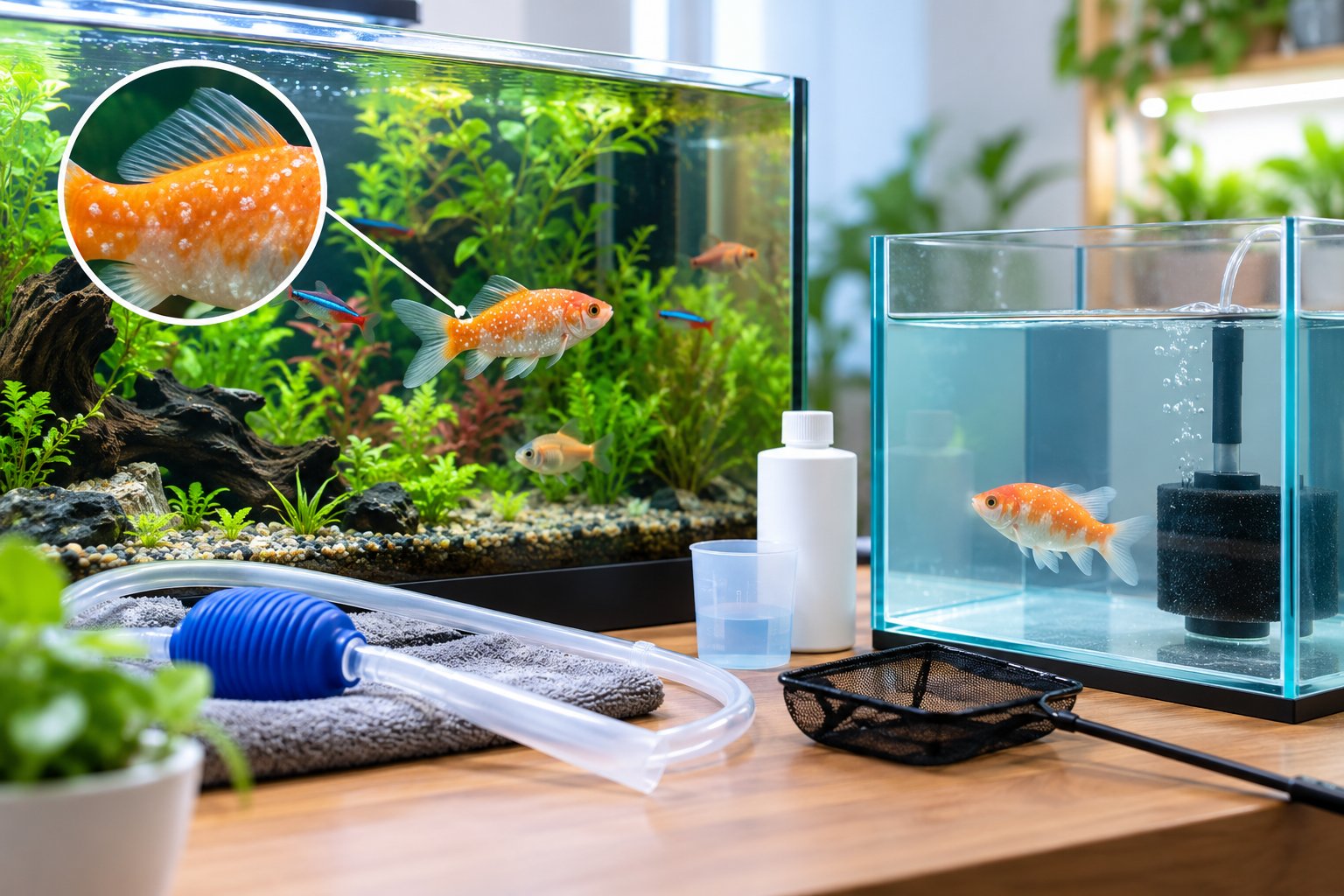 Cá cảnh bị đốm trắng: nhận biết và cách ly 2 Ảnh minh hoạ: Cá cảnh bị đốm trắng: nhận biết và cách ly
